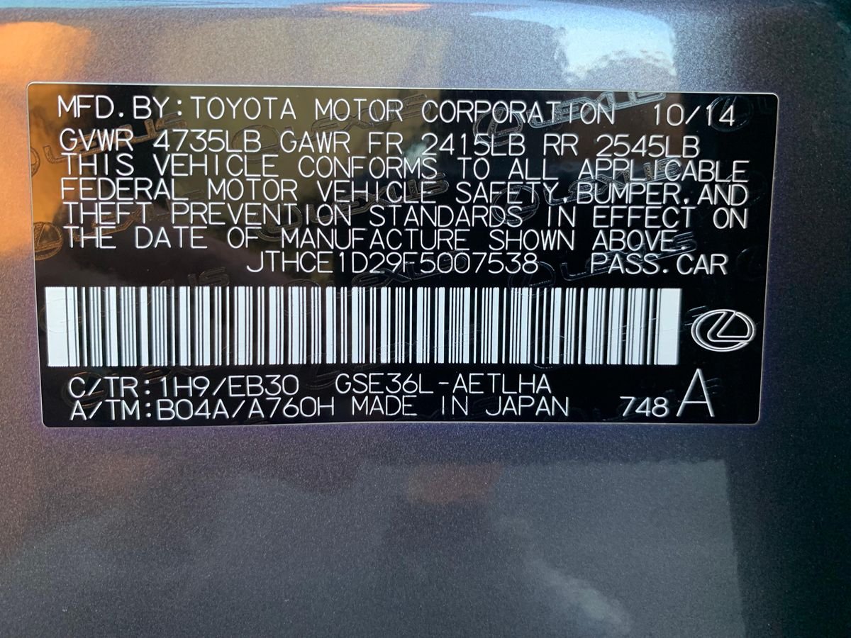2015 Lexus IS 350 F Sport - Image 74